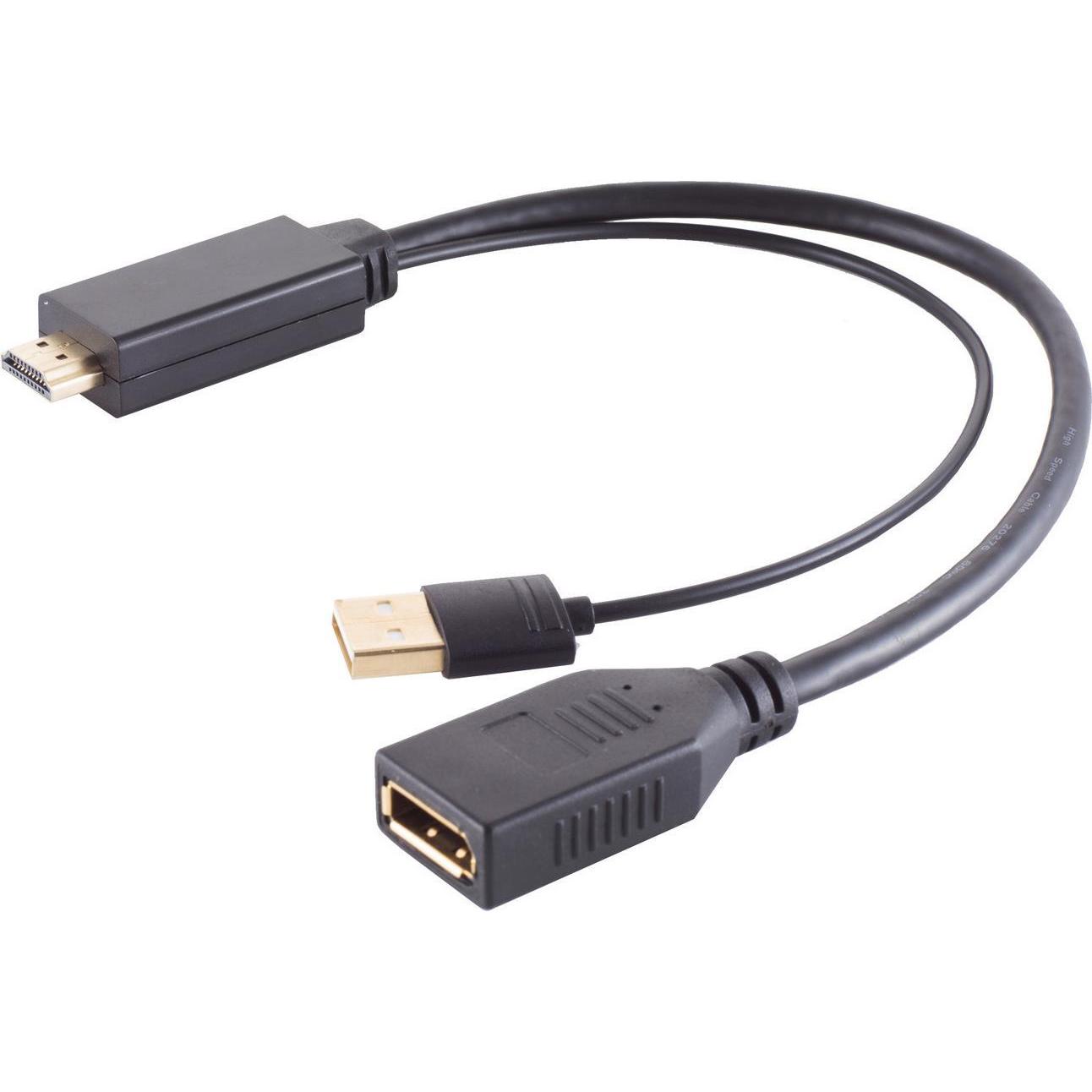 Shiverpeaks S/CONN maximum connectivity Adapter-HDMI-A Adapter, Displayport Buchse, 4K, 30cm (0.30 m, HDMI), Video Kabel
