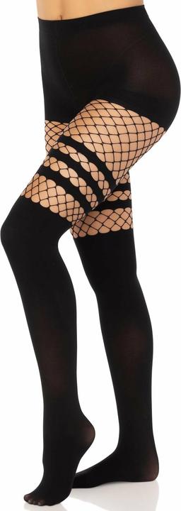 Actual product image Leg Avenue Pantyhose With Fishnet Stripes