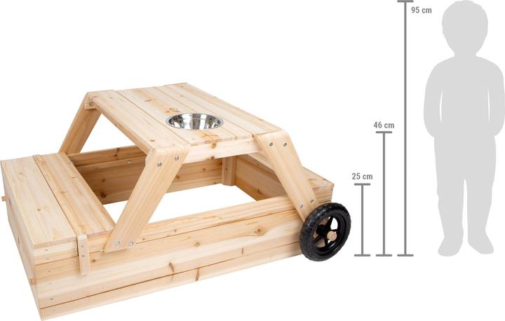 Produktbild small foot Sandkasten mit Sitzgruppe und Matschtisch