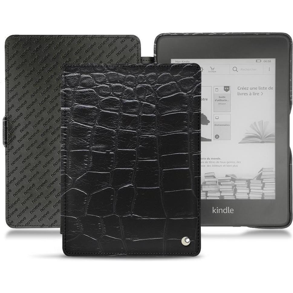 Noreve Lederschutzhülle horizontal (Kindle Paperwhite 2018), Tablet Hülle, Schwarz