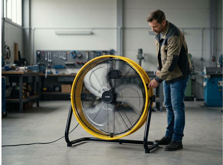 Immagine prodotto Furber Bodenventilator Vayu-Fortis 20, Schwarz/Gelb