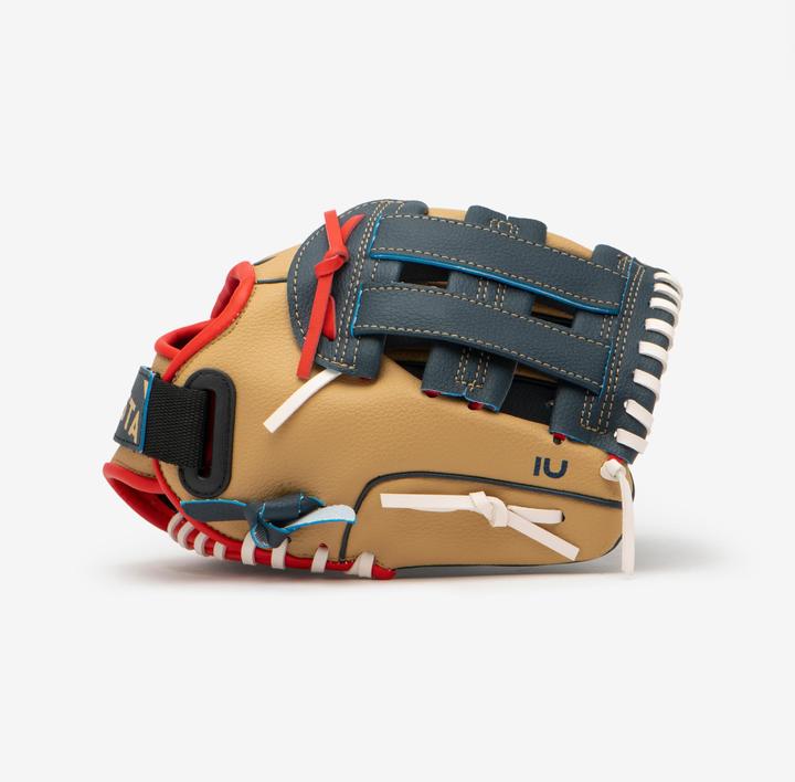 Produktbild Kipsta Kinder Baseball Handschuh Rechtswerfer - BA100 blau/beige (10.50")