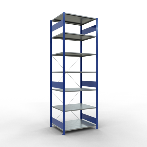 Stecksystem Grundregal MULTIplus150 mit Kreuzstrebe