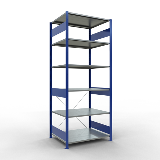 Stecksystem Grundregal MULTIplus150 mit Kreuzstrebe