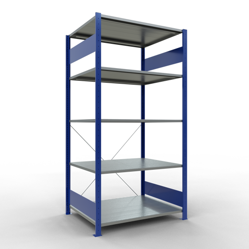 Stecksystem Grundregal MULTIplus150 mit Kreuzstrebe