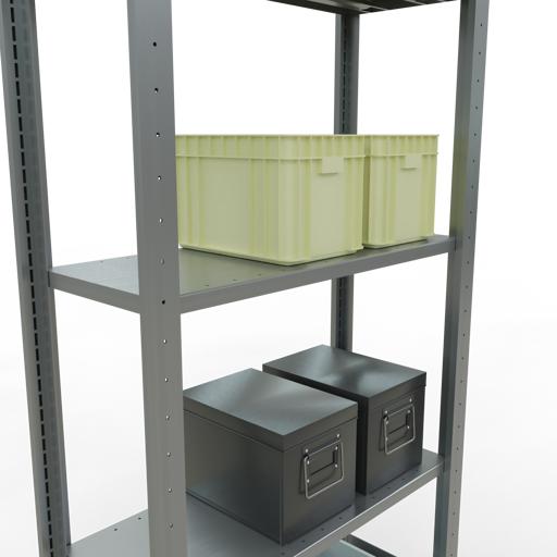 Immagine prodotto Schulte Lagertechnik Sistema di scaffalature di base senza viti MULTIplus150 con ripiani di lunghezza