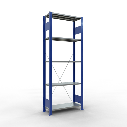 Stecksystem Grundregal MULTIplus150 mit Kreuzstrebe