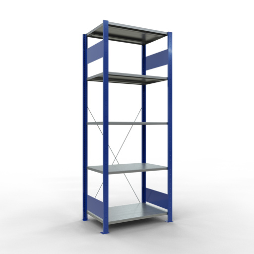 Stecksystem Grundregal MULTIplus150 mit Kreuzstrebe
