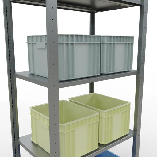 Image du produit Schulte Lagertechnik Système d'étagères de base MULTIplus150 sans boulons avec longerons.