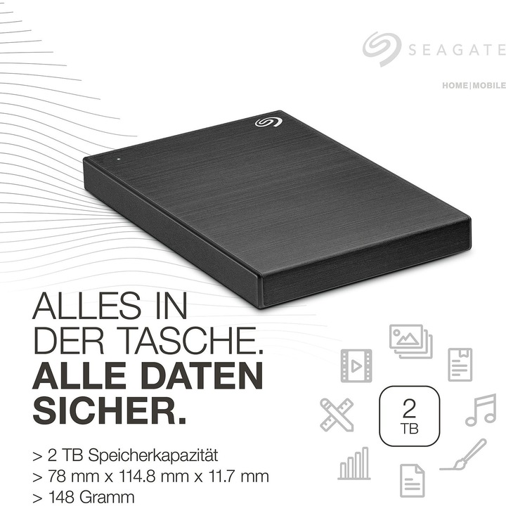 Produktbild Seagate One Touch mit Kennwort (2 TB)