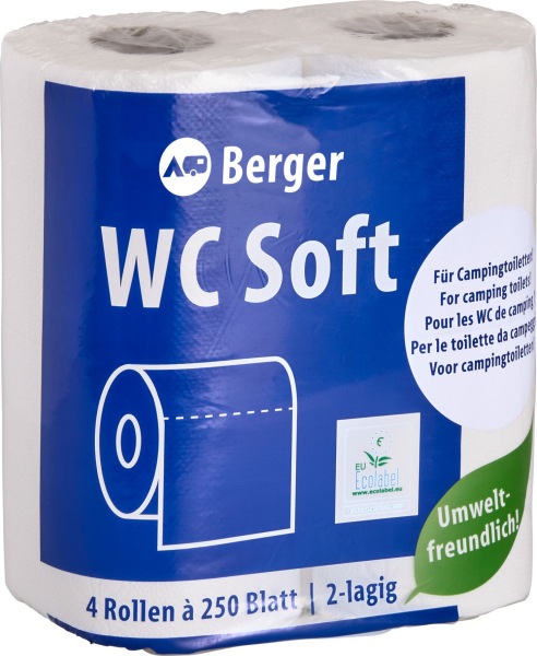 Produktbild Berger WC Soft4 Rollen Toilettenpapier (250 x)