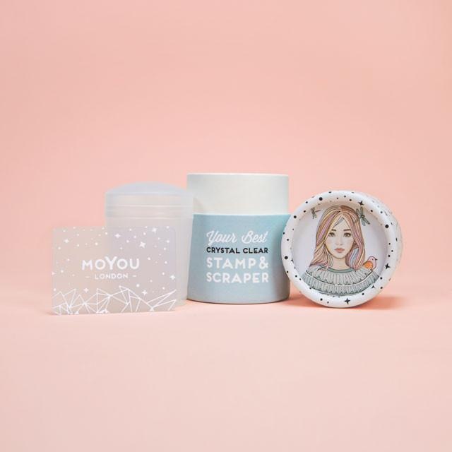Actual product image MoYou London Crystal Clear Stamper & Scraper (Nail punch, Transparent)