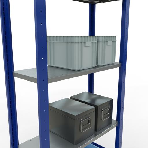 Immagine prodotto Schulte Lagertechnik Sistema di scaffalature di base senza viti MULTIplus150 con ripiani di lunghezza