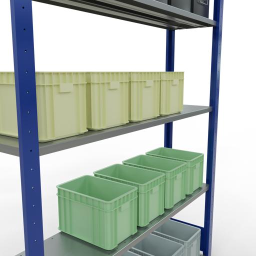 Immagine prodotto Schulte Lagertechnik Sistema di scaffalature di base senza viti MULTIplus150 con ripiani di lunghezza