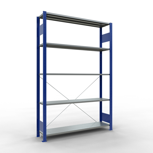 Stecksystem Grundregal MULTIplus150 mit Kreuzstrebe