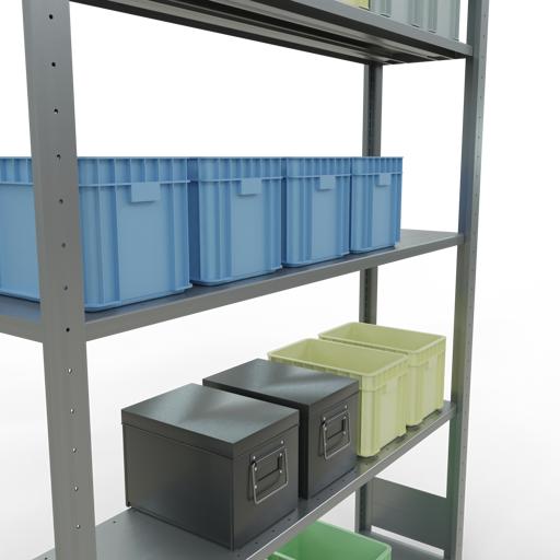 Immagine prodotto Schulte Lagertechnik Sistema di scaffalature di base senza viti MULTIplus150 con ripiani di lunghezza