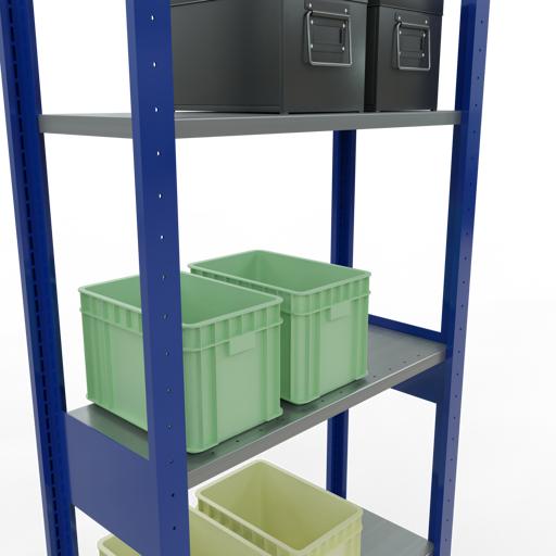 Immagine prodotto Schulte Lagertechnik Sistema di scaffalature di base senza viti MULTIplus150 con ripiani di lunghezza