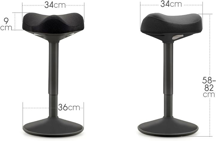 Produktbild Waytex Ergonomische Schwinghocker für dynamisches Sitzen, höhenverstellbar, antirutsch Basis (58 - 82 cm)