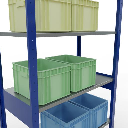 Immagine prodotto Schulte Lagertechnik Sistema di scaffalature di base senza viti MULTIplus150 con ripiani di lunghezza