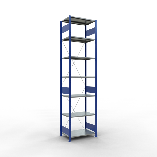 Stecksystem Grundregal MULTIplus150 mit Kreuzstrebe