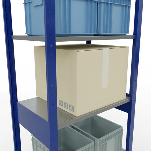Immagine prodotto Schulte Lagertechnik Sistema di scaffalature di base senza viti MULTIplus150 con ripiani di lunghezza