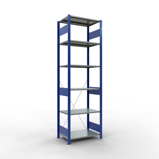 Stecksystem Grundregal MULTIplus150 mit Kreuzstrebe