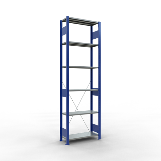 Stecksystem Grundregal MULTIplus150 mit Kreuzstrebe