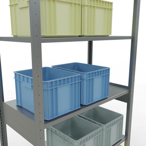 Actual product image Schulte Lagertechnik MULTIplus150 basic racking system with length ledgers