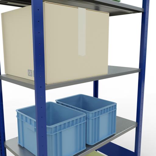Immagine prodotto Schulte Lagertechnik Sistema di scaffalature di base senza viti MULTIplus150 con ripiani di lunghezza