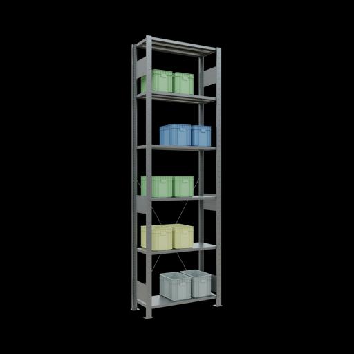 Actual product image Schulte Lagertechnik MULTIplus150 basic racking system with cross braces
