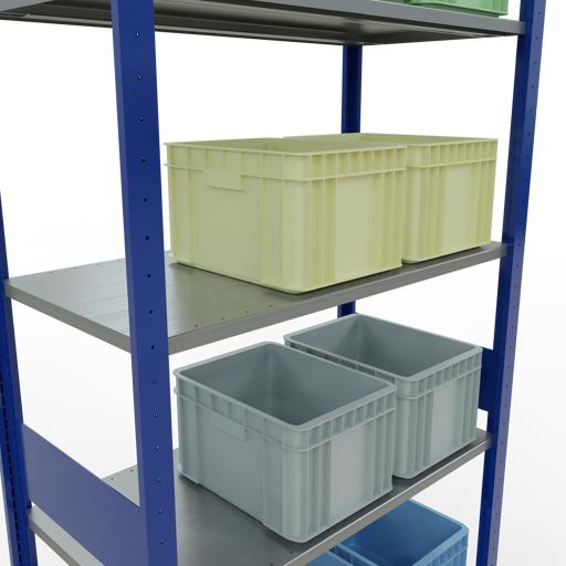 Immagine prodotto Schulte Lagertechnik Sistema di scaffalature di base senza viti MULTIplus150 con ripiani di lunghezza