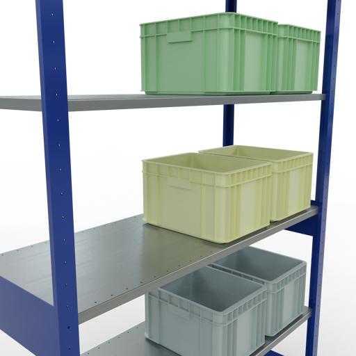 Immagine prodotto Schulte Lagertechnik Sistema di scaffalature di base senza viti MULTIplus150 con ripiani di lunghezza