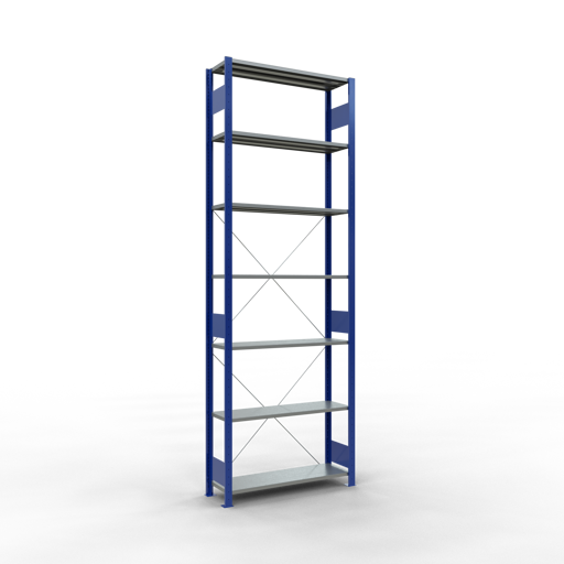 Stecksystem Grundregal MULTIplus150 mit Kreuzstrebe