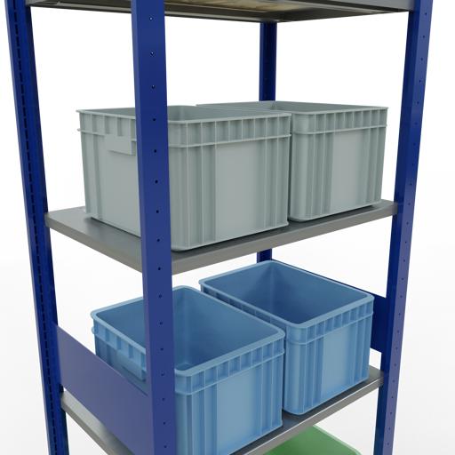 Immagine prodotto Schulte Lagertechnik Sistema di scaffalature di base senza viti MULTIplus150 con ripiani di lunghezza