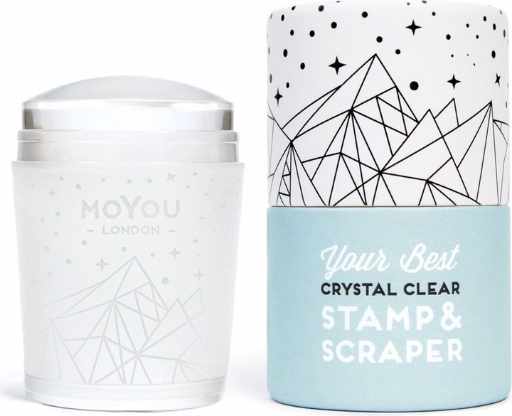 Actual product image MoYou London Crystal Clear Stamper & Scraper (Nail punch, Transparent)
