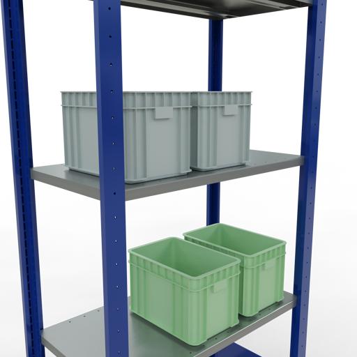 Immagine prodotto Schulte Lagertechnik Sistema di scaffalature di base senza viti MULTIplus150 con ripiani di lunghezza