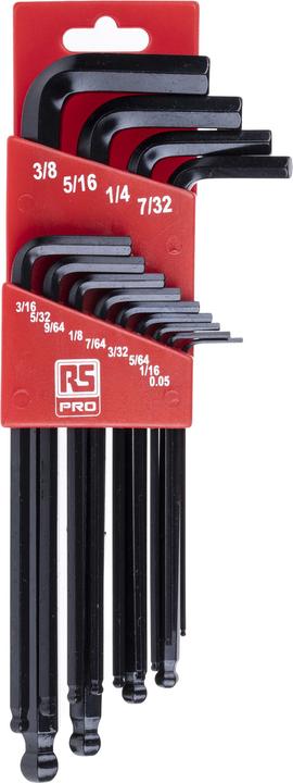 Produktbild RS PRO 13 Piece Imperial Haxagon Ball Key Set