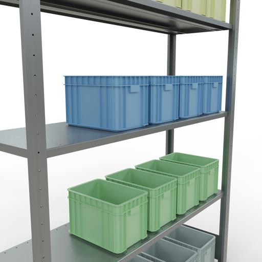 Actual product image Schulte Lagertechnik MULTIplus150 basic racking system with length ledgers