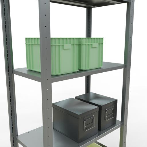 Immagine prodotto Schulte Lagertechnik Sistema di scaffalature di base senza viti MULTIplus150 con ripiani di lunghezza