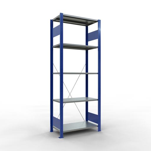 Stecksystem Grundregal MULTIplus150 mit Kreuzstrebe