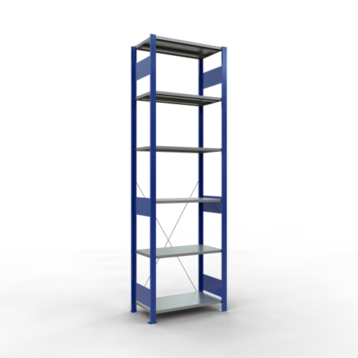 Stecksystem Grundregal MULTIplus150 mit Kreuzstrebe