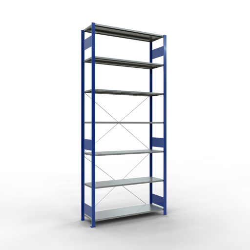 Stecksystem Grundregal MULTIplus150 mit Kreuzstrebe