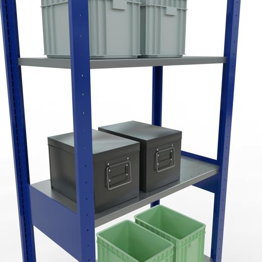 Immagine prodotto Schulte Lagertechnik Sistema di scaffalature di base senza viti MULTIplus150 con ripiani di lunghezza