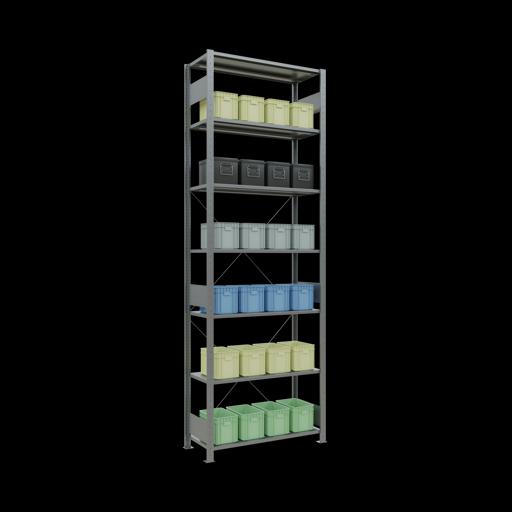 Actual product image Schulte Lagertechnik MULTIplus150 boltless basic shelving system with cross brace