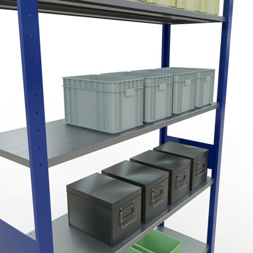 Image du produit Schulte Lagertechnik Système d'étagères de base MULTIplus150 sans boulons avec longerons.