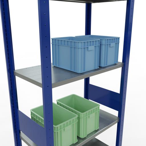 Immagine prodotto Schulte Lagertechnik Sistema di scaffalature di base senza viti MULTIplus150 con ripiani di lunghezza
