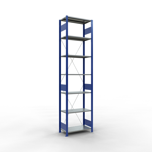Stecksystem Grundregal MULTIplus150 mit Kreuzstrebe
