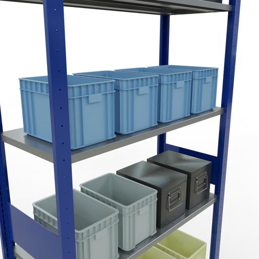 Immagine prodotto Schulte Lagertechnik Sistema di scaffalature di base senza viti MULTIplus150 con ripiani di lunghezza
