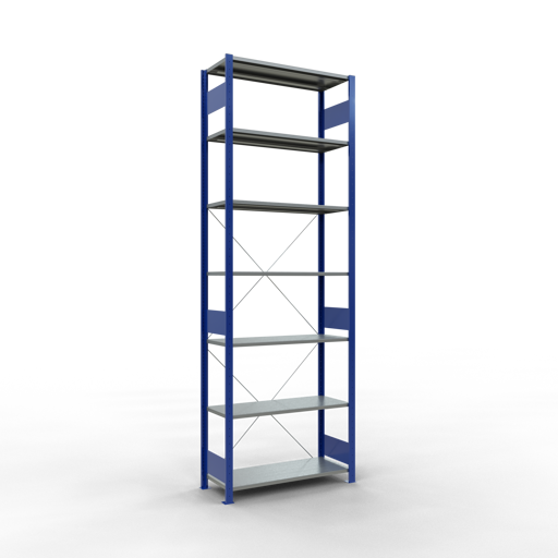 Stecksystem Grundregal MULTIplus150 mit Kreuzstrebe