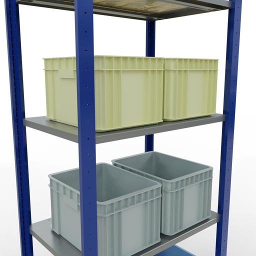 Immagine prodotto Schulte Lagertechnik Sistema di scaffalature di base senza viti MULTIplus150 con ripiani di lunghezza